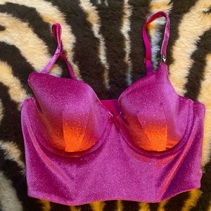 Victoria’s Secret pink sparkly bra top NWT 36C